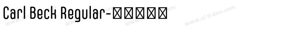 Carl Beck Regular字体转换
